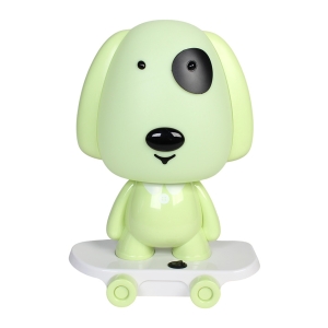 Πορτατίφ παιδικό πλαστικό Ε14 (ρεύμα) 23Χ15Χ32 εκ. Σκύλος πατίνι πράσινο - KESKOR 84314-1
