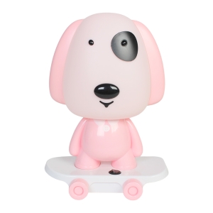 Πορτατίφ παιδικό πλαστικό Ε14 (ρεύμα) 23Χ15Χ32 εκ. Σκύλος πατίνι ροζ - KESKOR 84314-2