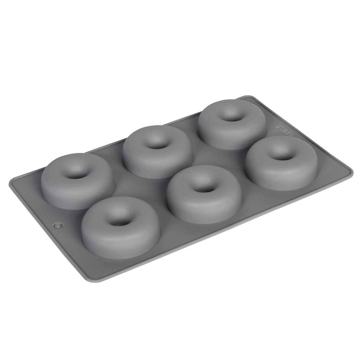 Φόρμα σιλικόνης Donuts 6 θέσεων 27Χ17Χ2 εκ. γκρι - KESKOR 65016-10