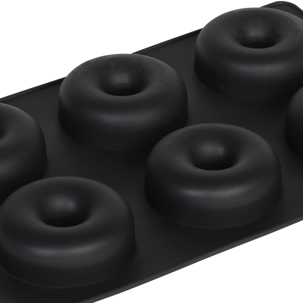 Φόρμα σιλικόνης Donuts 6 θέσεων 27Χ17Χ2 εκ. μαύρο - KESKOR 65016-11