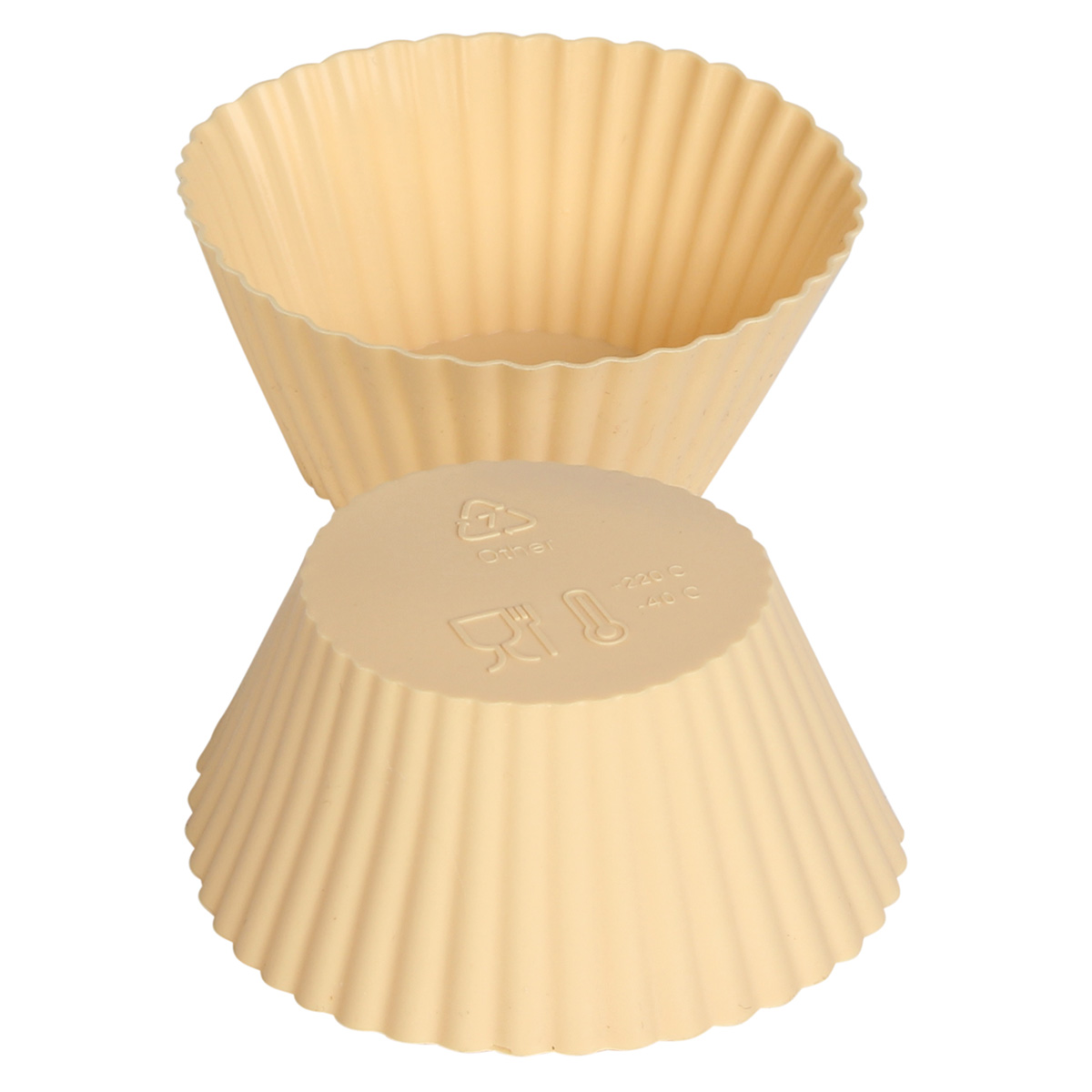 Φορμάκια σιλικόνης Muffin – Cupcake τεμ. 6 Φ7Χ3 εκ. μπεζ - KESKOR 65047-9